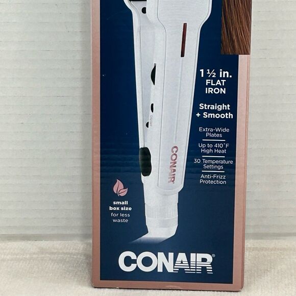 Conair Double Ceramic 1 1/2 in. Flat Iron Straight + Smooth. NWT. - Picture 5 of 8